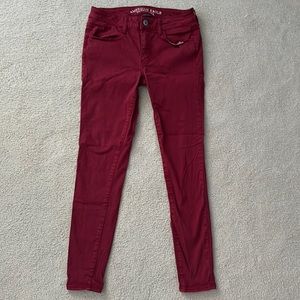American Eagle Maroon Jeans